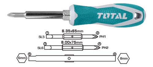 Destornillador 6 En 1 Imantado Total (tht2506076)