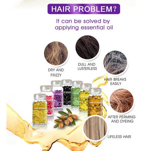 Gowwim Cápsula De Soro De Vitamina Para Cabelo, Sérum Para T