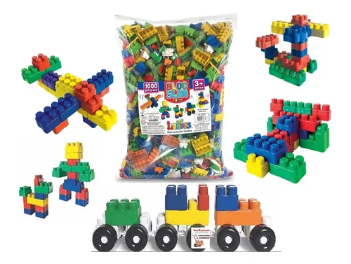 Blocos De Montar Brinquedo Educativo Monta Monta 1000 Peças