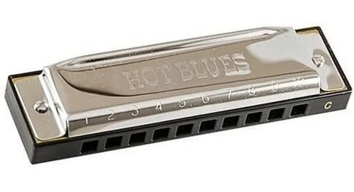 Gaita Harmonica Hot Blues C Em Dó Stage Cromada Hb01 Oferta