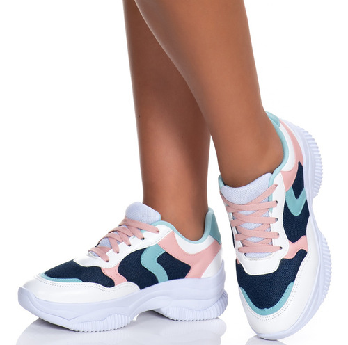 Sneaker Tênis Chunky Feminino Blogueira Flatform Lançamento