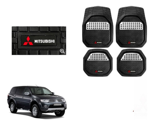 Tapetes 3d Charola Logo Mitsubishi Montero Sport 2008 - 2011