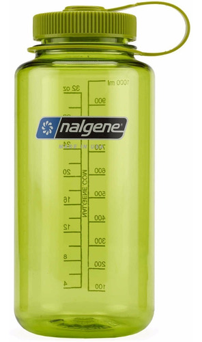 Botella Nalgene Free Bpa 1 L 32 Oz Boca Ancha Made In Usa Color Spring green