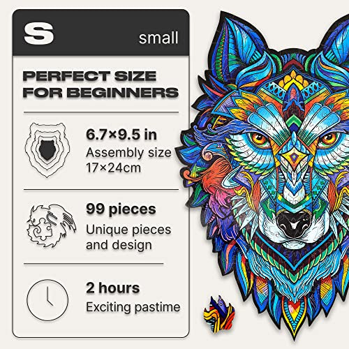 Rompecabezas De Madera Unidragon - Lobo Majestuoso, Wqgto