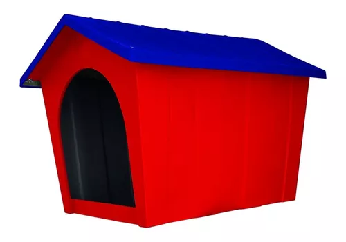 Casa Perro Mediano Plástico Térmica Bicapa Exterior Roja