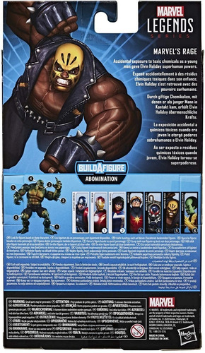 Marvel Marvels Rage Legends Series 6¨ Hasbro (Usado)