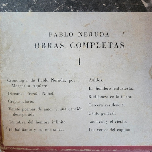 Imagen 5 de 10 de Obras Completas 1 Pablo Neruda Losada Con Estuche