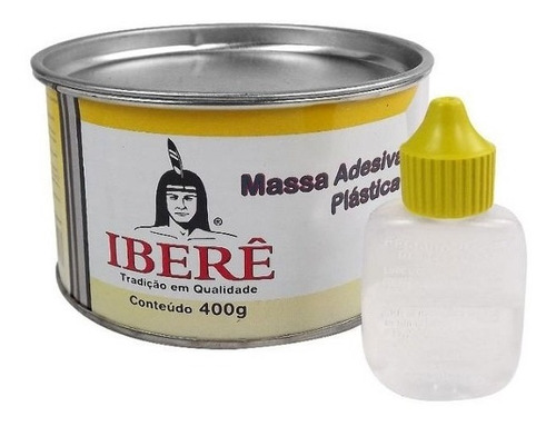 Massa Adesiva Plástica Branca 400g + Catalizador - Iberê