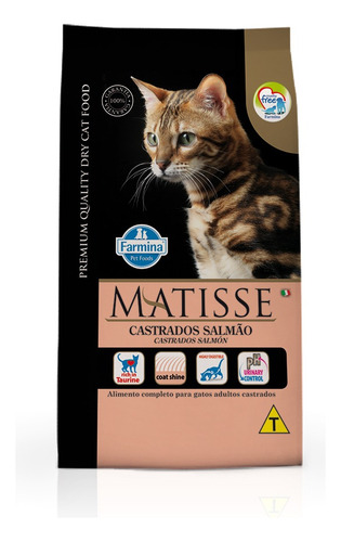 Ração Matisse Castrados Salmão 2kg Para Gatos Castrados