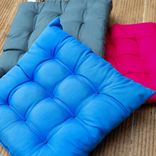 Kit 12 Almofadas De Cadeira Futon Assento Cheia Grande 40x40 Cor Azul-turquesa-12pc