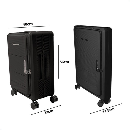 Mala De Viagem Dobrável Preta Resistente Com Senha Compacta