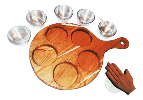 Tabla Picada Pizza Reversible Dips Cazuela Cuencos X5 Pincho