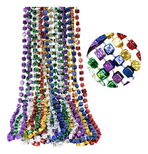 24 Collares Mardi Gras Dados Carnaval Casino Fiesta Boda