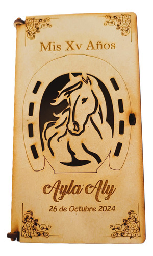 70 Bonitas Cajas Para Invitación Diseño Personalizable Herradura Caballo