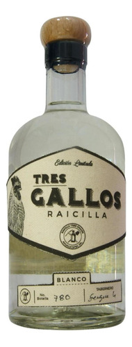 Pack De 4 Raicilla Tres Gallos Blanco 750 Ml