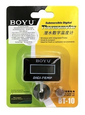Imagen 3 de 9 de Termómetro Digital Boyu Lcd Sumergible Pecera Acuario