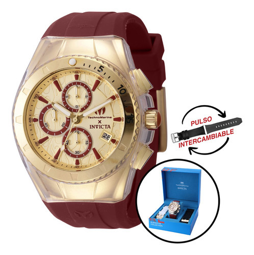 Reloj Para Hombres Technomarine Tm 122004 Color de la correa Oro