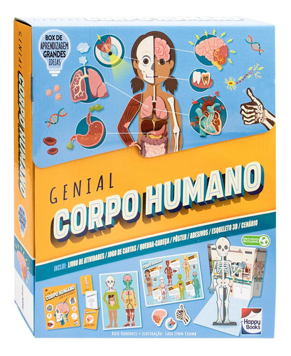 Box De Aprendizagem - Grandes Ideias: Genial Corpo Humano, De Autumn Publishing. Editora Happy Books, Capa Mole Em Português, 2023