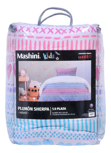 Plumón Sherpa Infantil Corazones 1.5