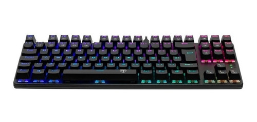 Imagen 5 de 6 de Teclado gamer T-Dagger Bora T-TGK315 QWERTY T-Dagger Red español color negro con luz RGB