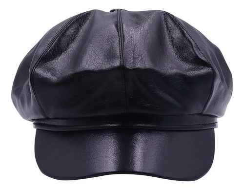 Boina Para Hombres Y Mujeres, Gorra De Vendedor De Cuero