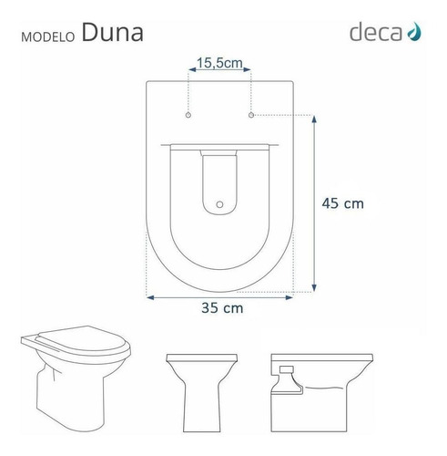 Assento Sanitário Duna Branco Vaso Deca Com Ferragem Dourada