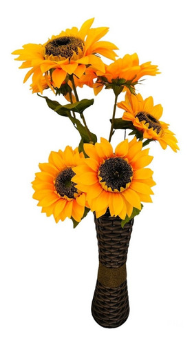Pack 2 Varas Flor Artificial Girasol Maravilla Grande Lindas
