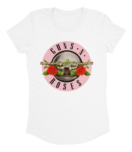 Playera Blusa Guns N Roses Logo Rosa