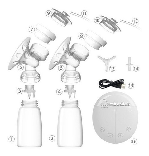Extractor Leche Materna Electrico Libre Bpa + Tetero Mimaito