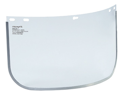 Visor De Policarbonato 8x15.5x1mm/filo Aluminio| Packx12