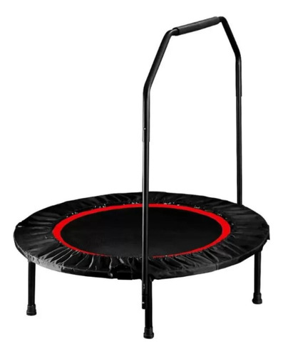 Trampolin Fitness Redondo Con Mango Y Cobertor 100 Cm Rojo