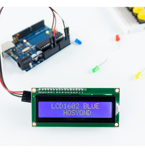 2 Piezas Display Lcd 16×2 Fondo Azu Con I2c