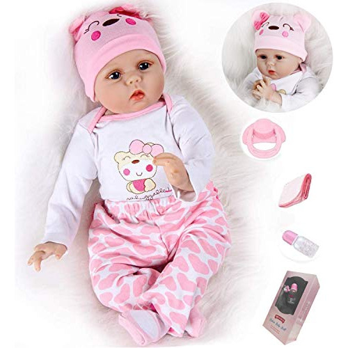 Ziyiui Reborn Baby Dolls 22 '' / 55cm Reborn Doll Girl Vinil