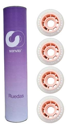 Ruedas Para Patin Sanvio Grip Super Agarre X4 Unidades