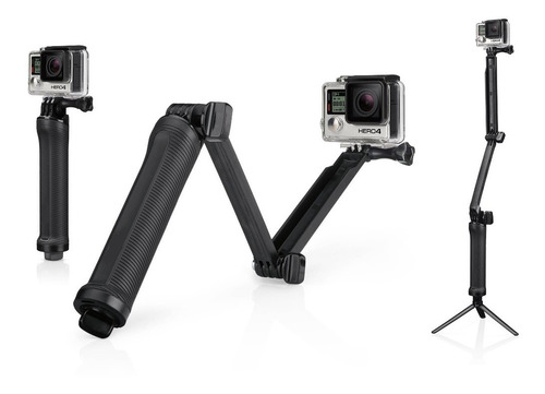 Bastão Gopro Hero Extensível 3 Way Handle Portátil Dobrável