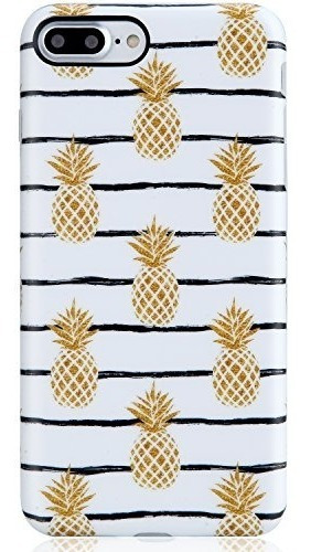 Cute Para iPhone 7 Plus Case Pineapples, Para iPhone 8 Plus