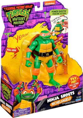 Tmnt Tortugas Ninja Caos Mutante - Michelangelo Ninja Shouts