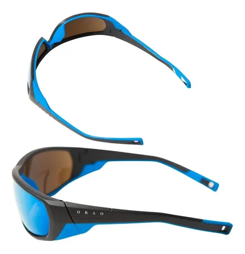 Gafas de ciclismo y pesca Orao Iwate Black Cat 4 Blue Lens