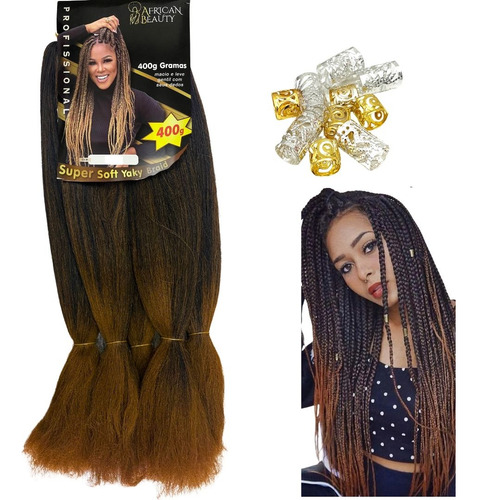 Cabelo Jumbo Premium Cacheado Tela Bio Protein Binds Gypsy Cor Ombre Marrom
