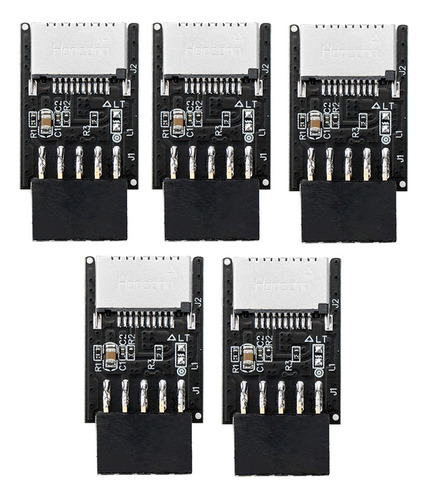 Adaptador De Panel Frontal Usb, 5 Piezas, -e Hembra A Usb 2.