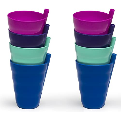 Vasos Para Niños Con Pajita Incorporada Juego De 8 Vasos Par