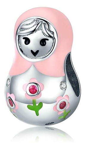 Abaolala Russian Doll Charm 925 Cuentas De Plata Esterlina A