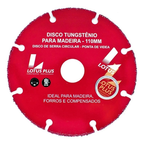 Disco Tungstenio Para Madeira 110mm Lotus - 3256