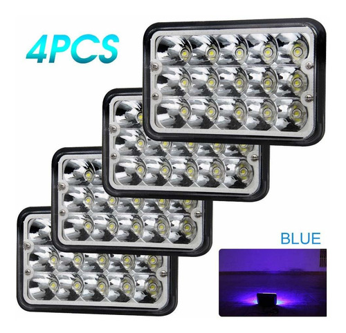 Co Light 4 Unids 4x6 Pulgadas Led Faros Azul Halo Dot Aproba