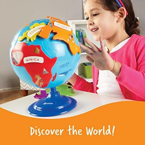 Learning Resources Globo Terráqueo Rompecabezas, 14 Piezas