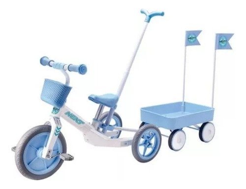 Triciclo De Niño Azul 6 En 1 Next Action Sport Azul Acero