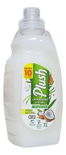 3un Lava Roupa Líquido Plush Biopower Coco Sabão Líquido 1l