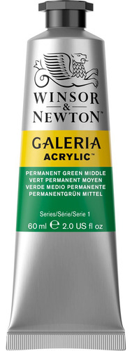 Tinta Acrílica Wi&n Galeria 60ml Permanent Green Middle