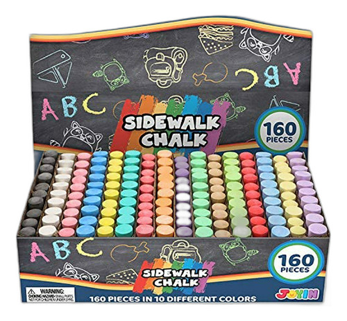 Títeres - 160 Pcs Washable Sidewalk Chalks Set Non-toxic Jum