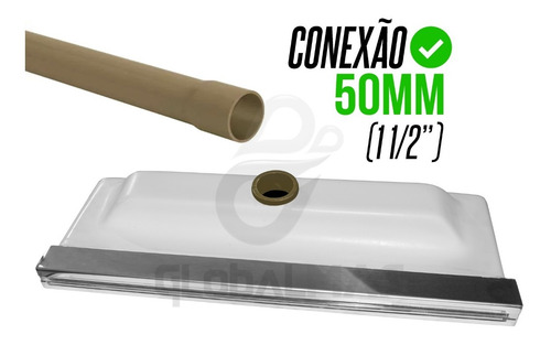 Cascata Gigante 120cm Embutir Fibra Com Bico Em Aço De Inox